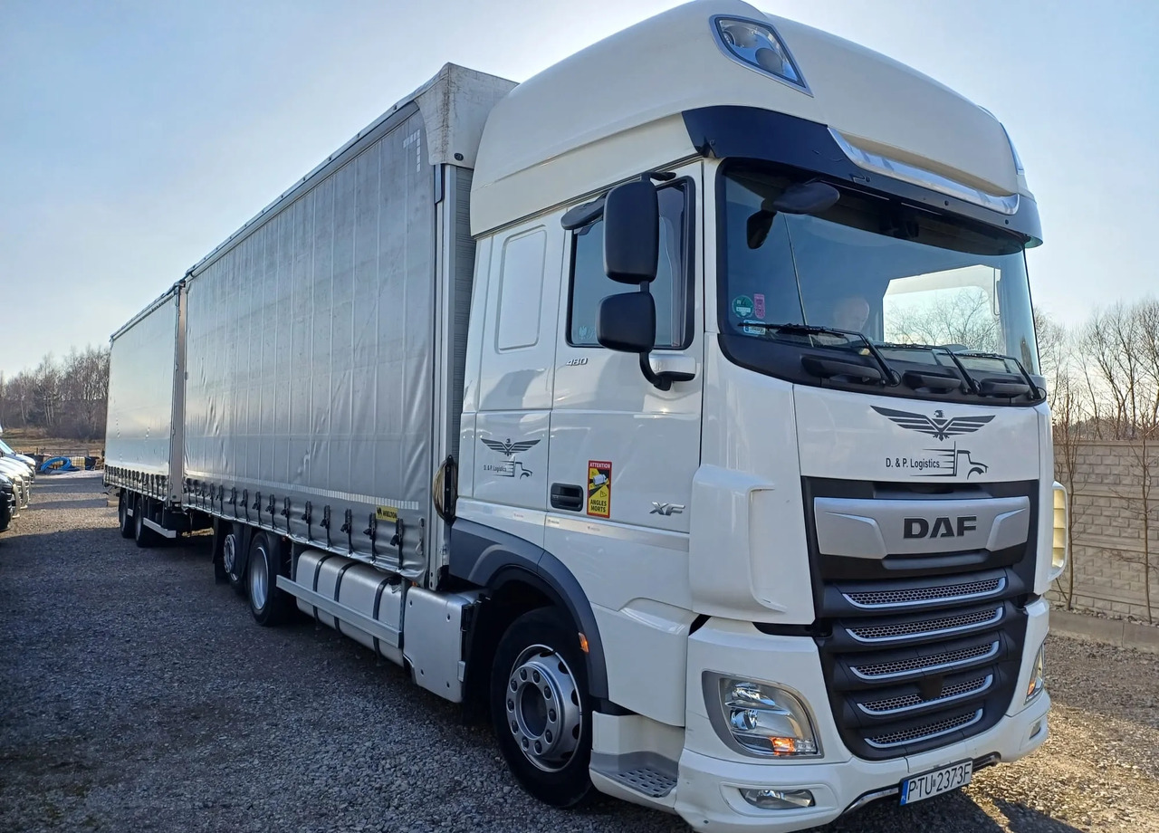 DAF XF 480 SUPER SPACE CAB / ZESTAW TANDEM PRZEJAZDOWY 120m3 - Plachtový nákladní auto: obrázek 1 DAF XF 480 SUPER SPACE CAB / ZESTAW TANDEM PRZEJAZDOWY 120m3 - Plachtový nákladní auto: obrázek 1
