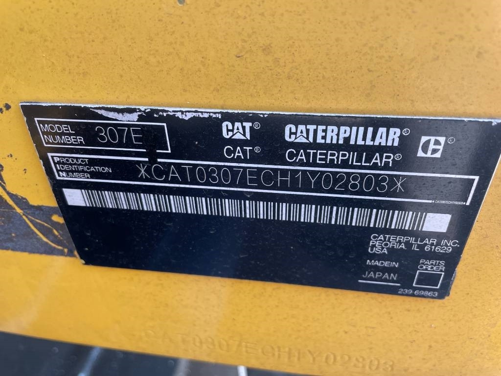 CAT 307E - Pásové rýpadlo: obrázek 3 CAT 307E - Pásové rýpadlo: obrázek 3