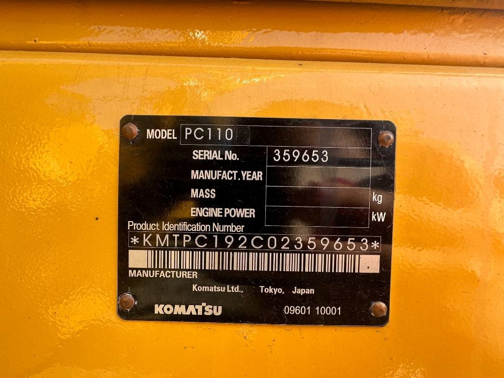 Komatsu PC 110 - Mini rýpadlo: obrázek 3 Komatsu PC 110 - Mini rýpadlo: obrázek 3