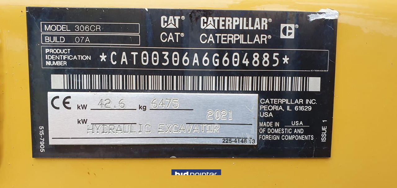 Mini rýpadlo Cat 306 CR: obrázek 6