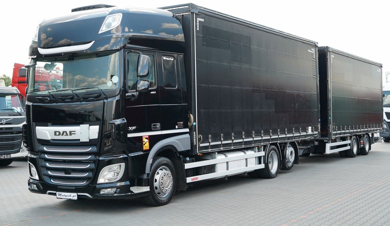 DAF XF 480 / ZESTAW TANDEM / 120 M3 / PRZEJAZDOWY / - Plachtový nákladní auto: obrázek 1 DAF XF 480 / ZESTAW TANDEM / 120 M3 / PRZEJAZDOWY / - Plachtový nákladní auto: obrázek 1
