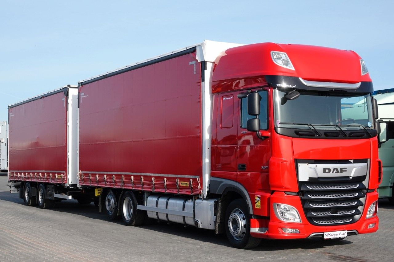 DAF XF 480 / ZESTAW TANDEM / 120 M3 / PRZEJAZDOWY / - Plachtový nákladní auto: obrázek 1 DAF XF 480 / ZESTAW TANDEM / 120 M3 / PRZEJAZDOWY / - Plachtový nákladní auto: obrázek 1