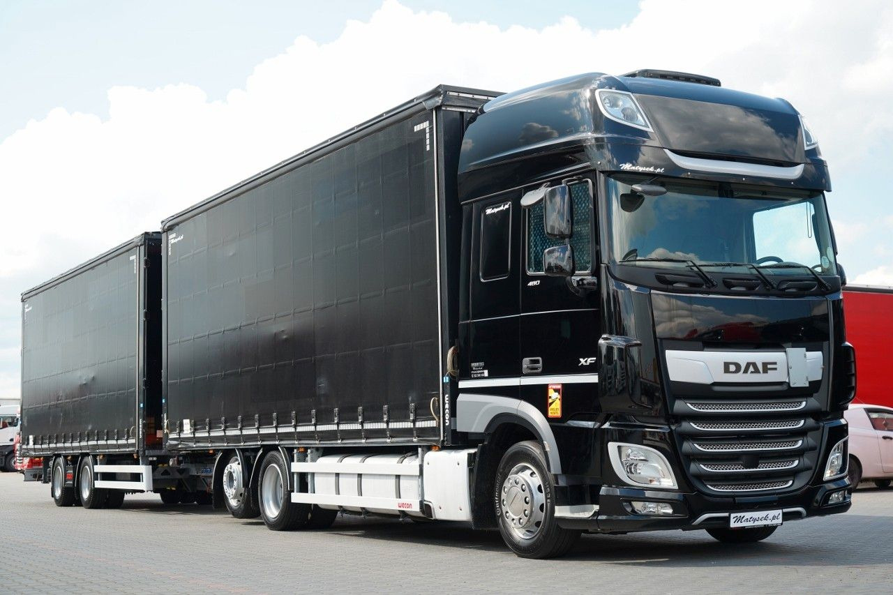 DAF XF 480 / ZESTAW TANDEM / 120 M3 / PRZEJAZDOWY / - Plachtový nákladní auto: obrázek 4 DAF XF 480 / ZESTAW TANDEM / 120 M3 / PRZEJAZDOWY / - Plachtový nákladní auto: obrázek 4