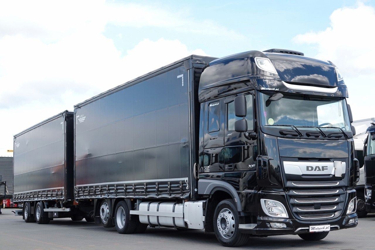 DAF XF 480 / ZESTAW TANDEM / 120 M3 / PRZEJAZDOWY / - Plachtový nákladní auto: obrázek 4 DAF XF 480 / ZESTAW TANDEM / 120 M3 / PRZEJAZDOWY / - Plachtový nákladní auto: obrázek 4