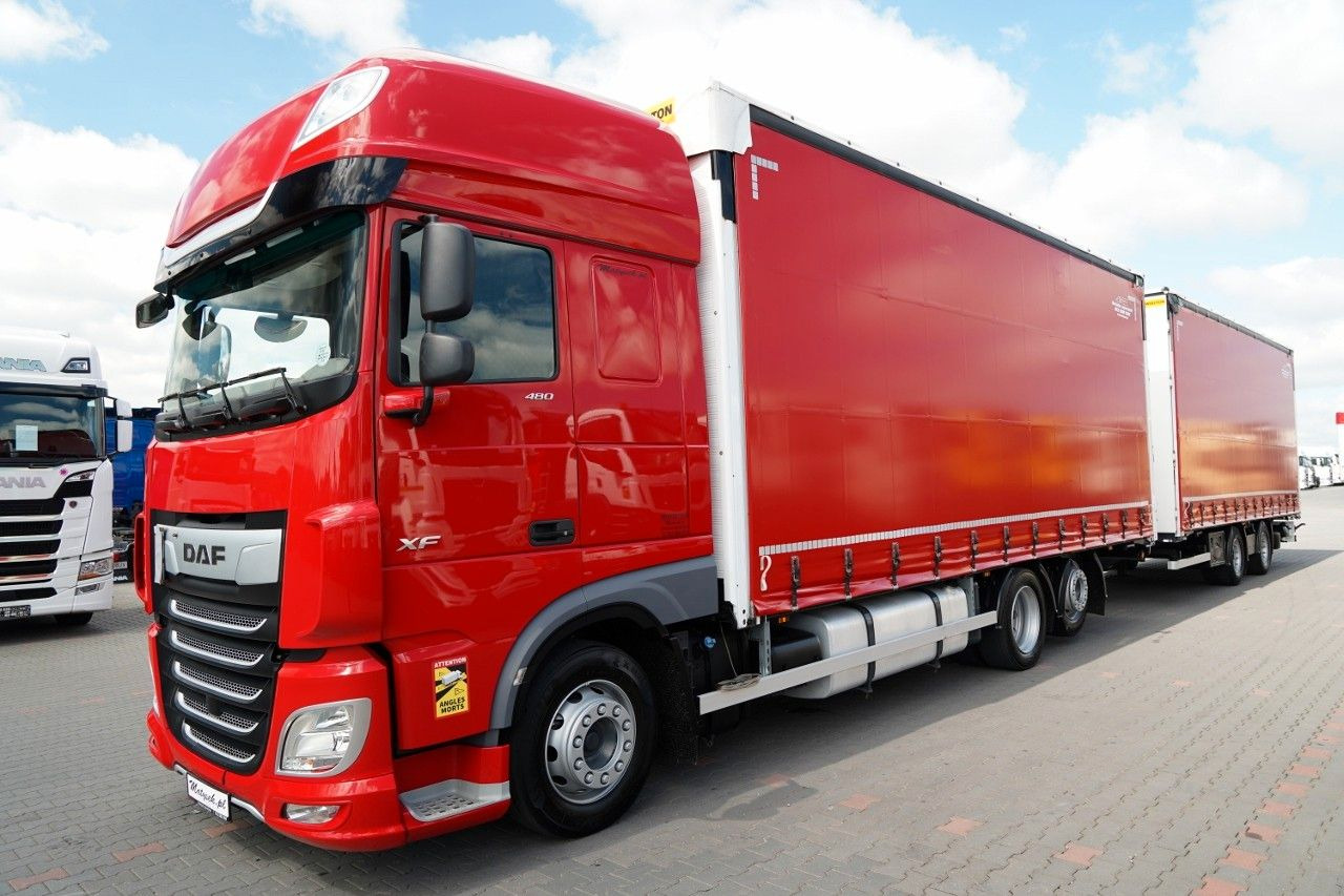 DAF XF 480 / ZESTAW TANDEM / 120 M3 / PRZEJAZDOWY / - Plachtový nákladní auto: obrázek 3 DAF XF 480 / ZESTAW TANDEM / 120 M3 / PRZEJAZDOWY / - Plachtový nákladní auto: obrázek 3