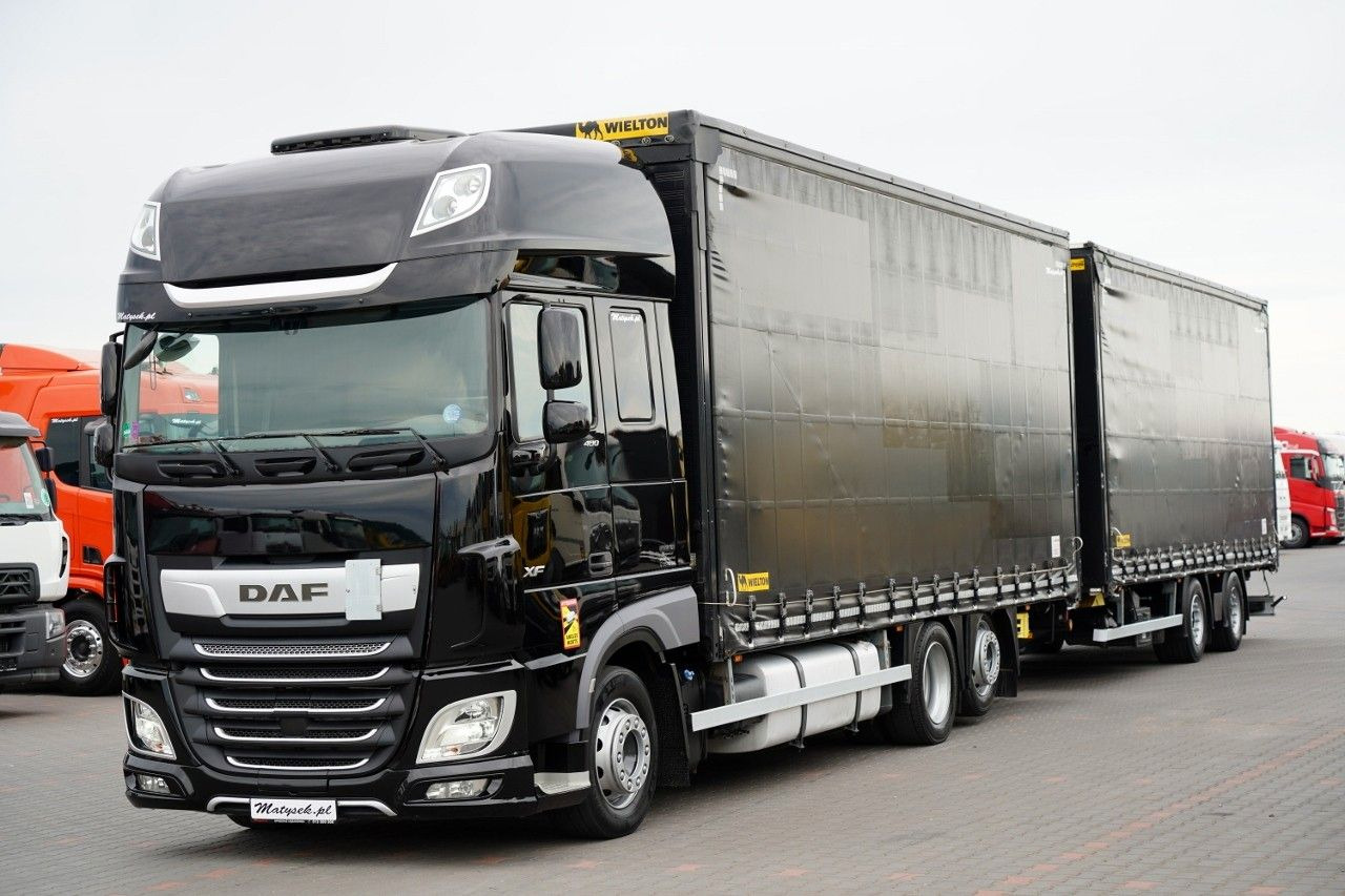 DAF XF 480 / ZESTAW TANDEM / 120 M3 / PRZEJAZDOWY / - Plachtový nákladní auto: obrázek 2 DAF XF 480 / ZESTAW TANDEM / 120 M3 / PRZEJAZDOWY / - Plachtový nákladní auto: obrázek 2