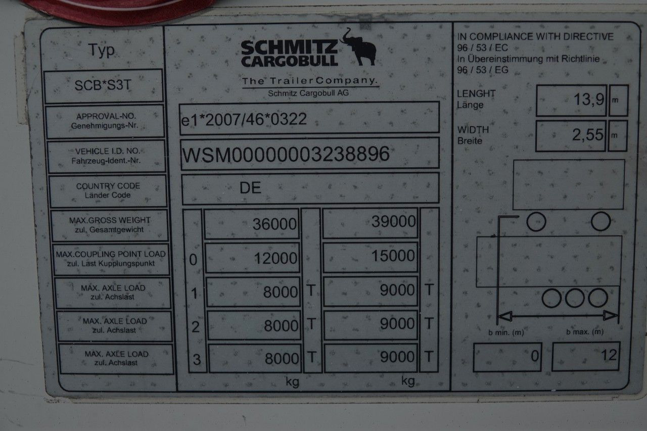 Plachtový návěs Schmitz Cargobull FIRANKA / STANDARD /  OŚ PODNOSZONA / KOSZ NA PA: obrázek 19