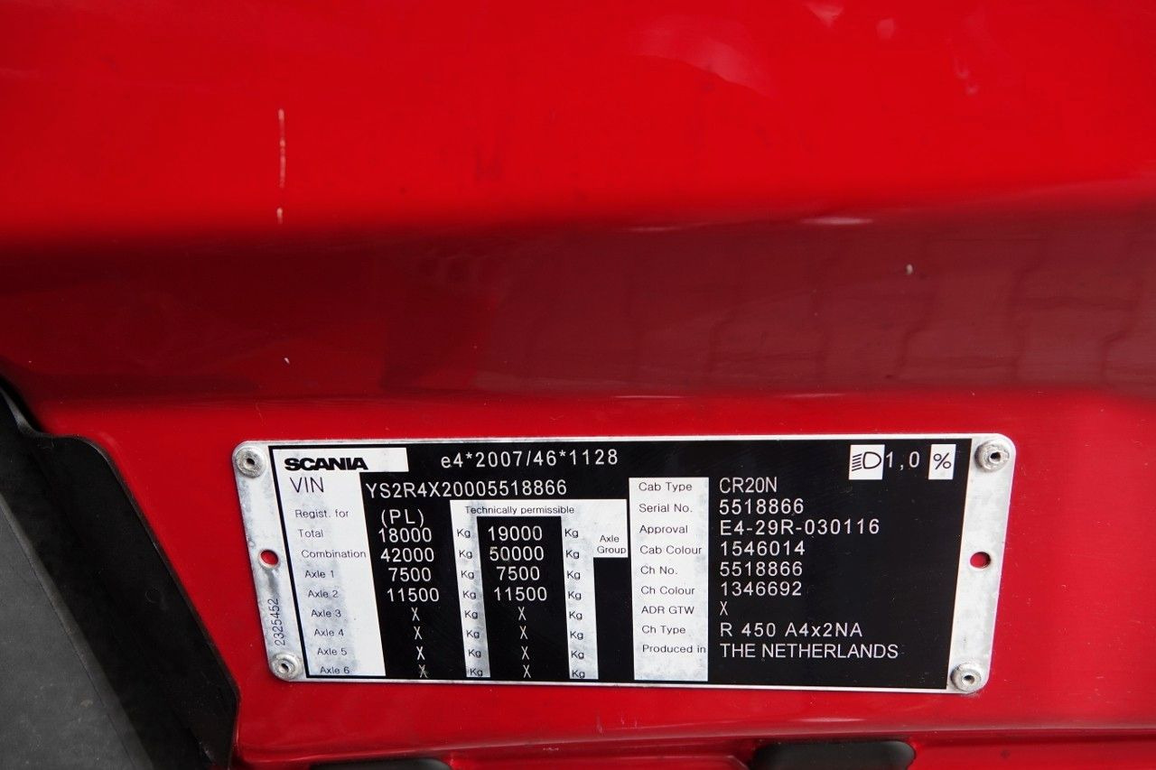 Tahač Scania R 450 / HYDRAULIKA / I-PARK COOL / NISKA KABINA: obrázek 18