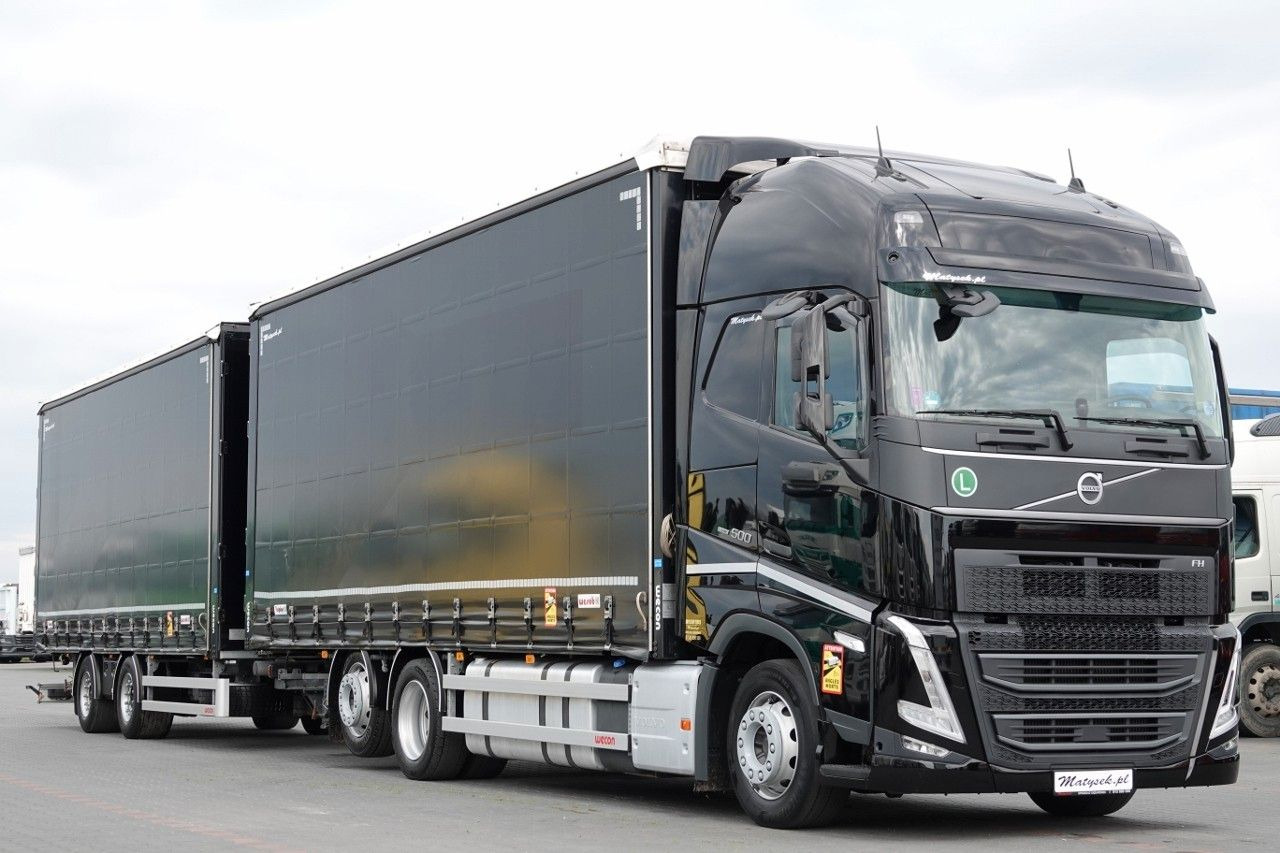 Volvo FH 500 / I-SAVE / XL / ZESTAW TANDEM PRZEJAZDOWY - Plachtový nákladní auto: obrázek 1 Volvo FH 500 / I-SAVE / XL / ZESTAW TANDEM PRZEJAZDOWY - Plachtový nákladní auto: obrázek 1