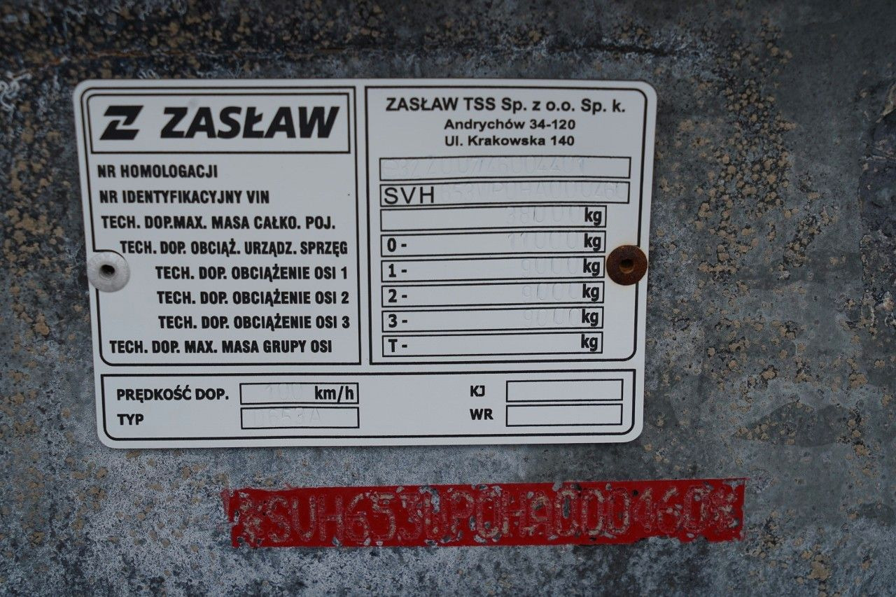 Sklápěcí návěs ZASŁAW WYWROTKA 27 m3 / STALOWA / HP / RYNNA / 2017 rok: obrázek 19
