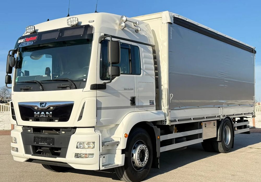 MAN TGM 15.290/E6/FIRANKA/BURTO-FIRANKA/SZKOŁA JAZDY/MAŁY ROZSTAW OSI/16PALET/WINDA/NISKI PRZEBIEG/2019/SERWISOWANY - Plachtový nákladní auto: obrázek 1 MAN TGM 15.290/E6/FIRANKA/BURTO-FIRANKA/SZKOŁA JAZDY/MAŁY ROZSTAW OSI/16PALET/WINDA/NISKI PRZEBIEG/2019/SERWISOWANY - Plachtový nákladní auto: obrázek 1
