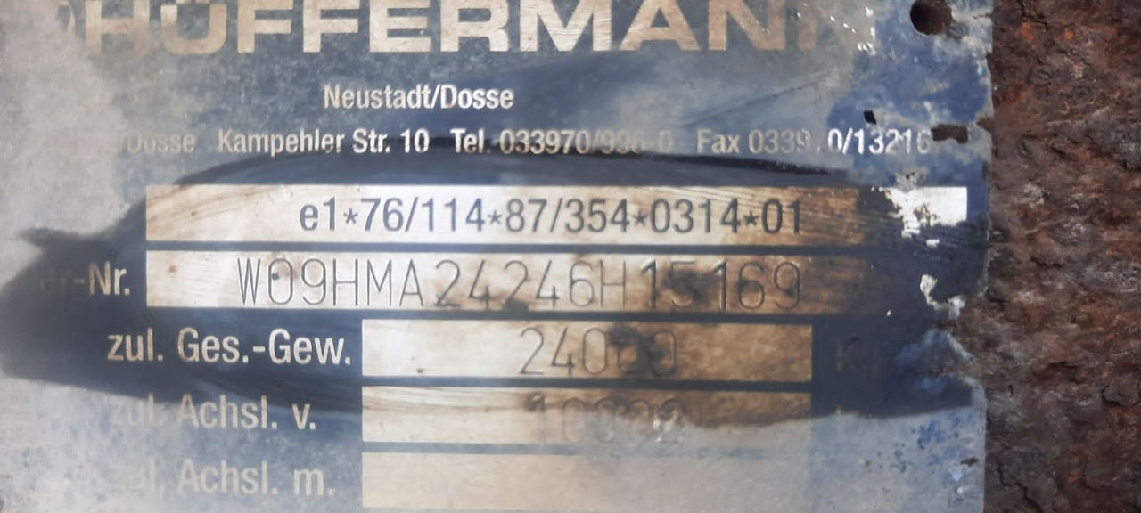 Hüffermann HMA2424 3 Achser - Hákový/ Ramenový nosič přívěs: obrázek 5 Hüffermann HMA2424 3 Achser - Hákový/ Ramenový nosič přívěs: obrázek 5