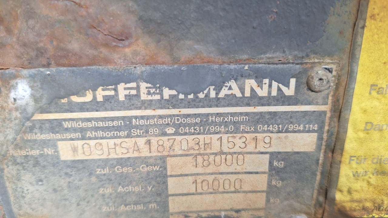 Hüffermann HSA 1870 Abrollanhänger - Hákový/ Ramenový nosič přívěs: obrázek 5 Hüffermann HSA 1870 Abrollanhänger - Hákový/ Ramenový nosič přívěs: obrázek 5