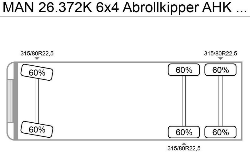 MAN 26.372K 6x4 Abrollkipper AHK Blatt/Blatt - Hákový nosič kontejnerů: obrázek 4 MAN 26.372K 6x4 Abrollkipper AHK Blatt/Blatt - Hákový nosič kontejnerů: obrázek 4