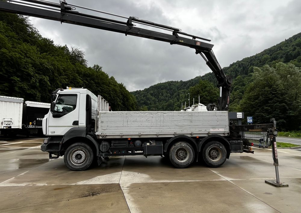 Nákladní automobil valníkový/ Plošinový, Auto s hydraulickou rukou Renault Kerax 380 EEV // Skrzynia Burtowa // HIAB XS166 Hipro + Radio // Zwolnice //  //: obrázek 18