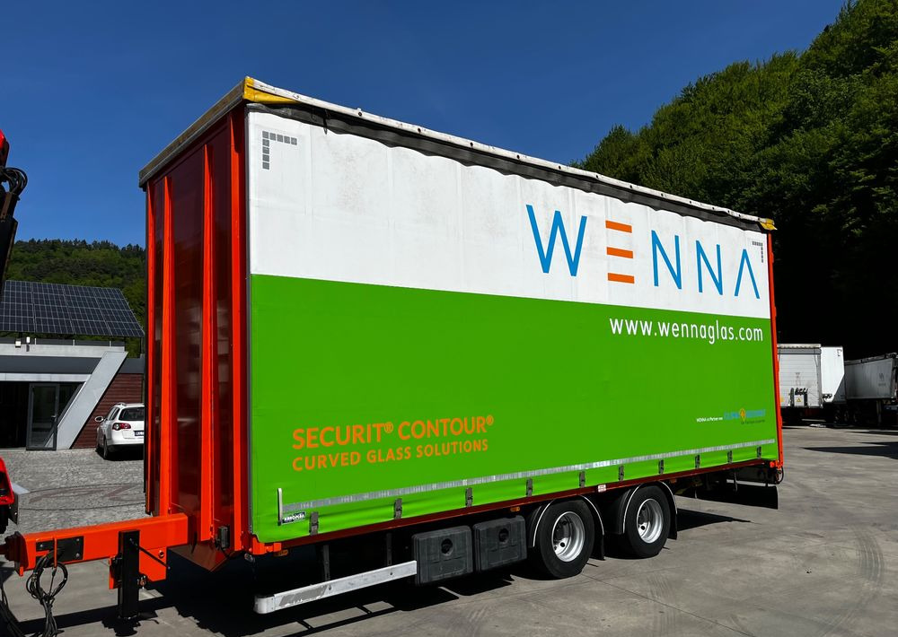 Plachtový nákladní auto, Plachtový přívěs Scania G420 // Tandem // HDS Palfinger 18002 EH // Przyczepa // Oś skrętna podnoszona // Video !!!: obrázek 12