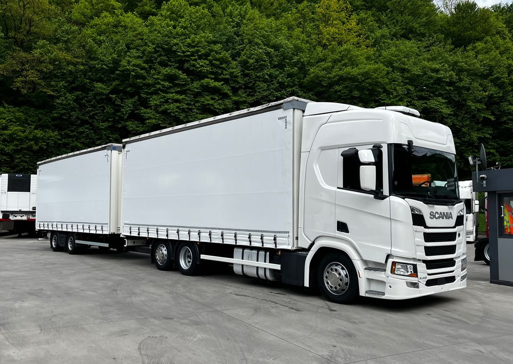 Scania R410 // 2018 // Retarder // Tandem 7.7+7.7 // Przyczepa Krone // Oś podnosozna // - Plachtový nákladní auto: obrázek 1 Scania R410 // 2018 // Retarder // Tandem 7.7+7.7 // Przyczepa Krone // Oś podnosozna // - Plachtový nákladní auto: obrázek 1