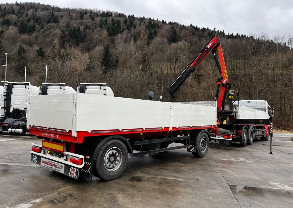 Scania R450 // 2014 // HDS Palfinger 13002 // 6x4 oś skrętna+podnoszona // Przyczepa Schwarzmuller // - Nákladní automobil valníkový/ Plošinový: obrázek 5 Scania R450 // 2014 // HDS Palfinger 13002 // 6x4 oś skrętna+podnoszona // Przyczepa Schwarzmuller // - Nákladní automobil valníkový/ Plošinový: obrázek 5
