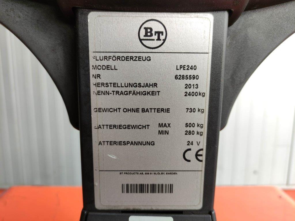 BT LPE240 - Paletový vozík: obrázek 5 BT LPE240 - Paletový vozík: obrázek 5