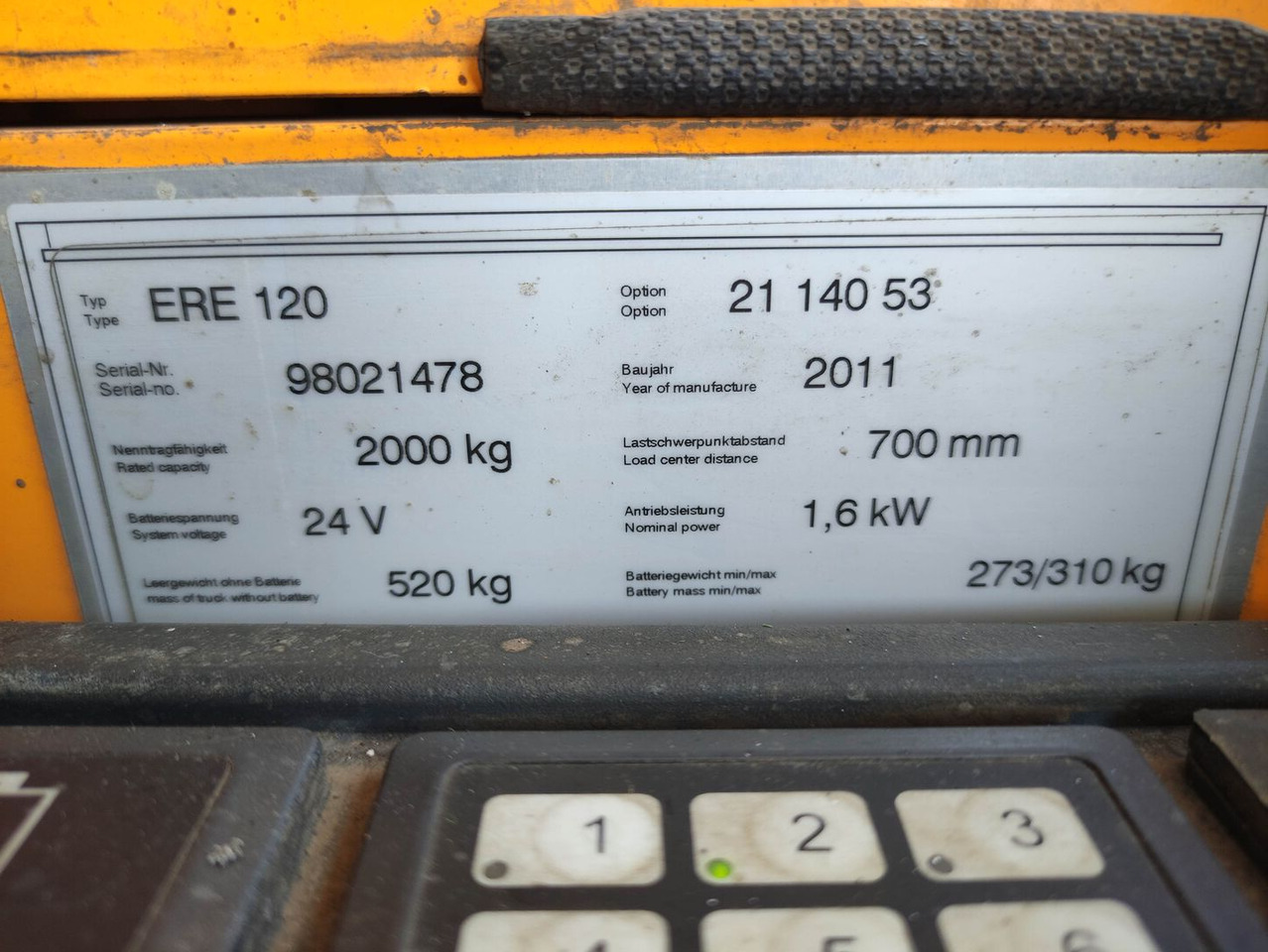 Jungheinrich ERE 120 - Paletový vozík: obrázek 5 Jungheinrich ERE 120 - Paletový vozík: obrázek 5