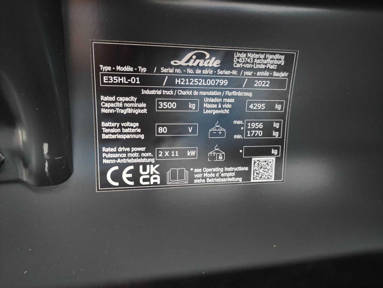 Linde E35HL-01-1252 *Batterie NEU* - Elektrický vysokozdvižný vozík: obrázek 5 Linde E35HL-01-1252 *Batterie NEU* - Elektrický vysokozdvižný vozík: obrázek 5