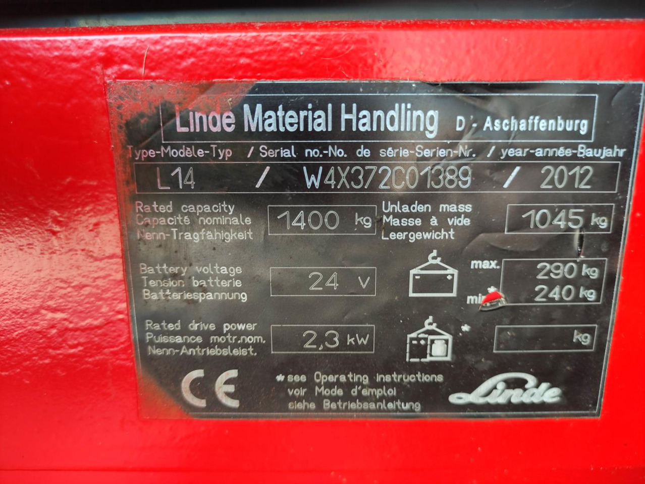 Linde L14-372 - Stohovací vozík: obrázek 5 Linde L14-372 - Stohovací vozík: obrázek 5