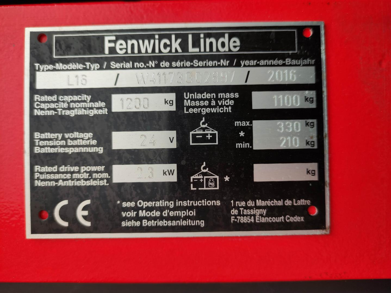 Linde L16-1173 - Stohovací vozík: obrázek 5 Linde L16-1173 - Stohovací vozík: obrázek 5
