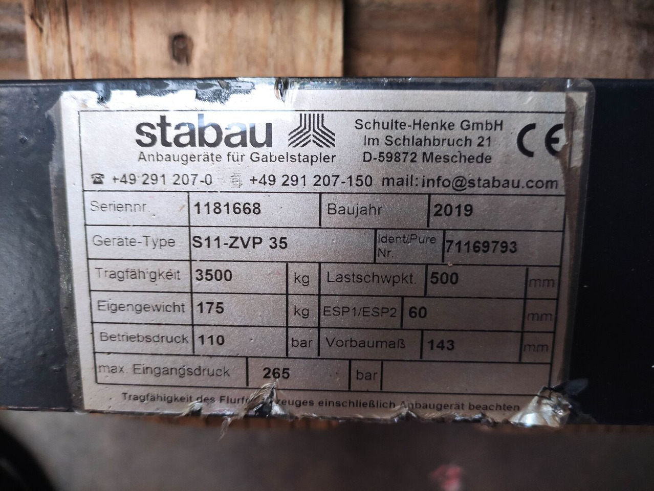 Stabau S11-ZVP35 - Vidle: obrázek 5 Stabau S11-ZVP35 - Vidle: obrázek 5