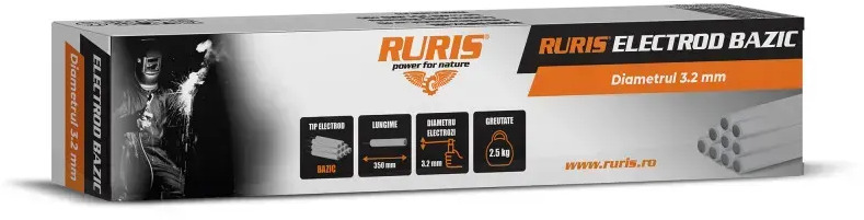 Elektrody podstawowe RURIS 3,2-350mm 2,5kg - Zařízení pro svařování: obrázek 1 Elektrody podstawowe RURIS 3,2-350mm 2,5kg - Zařízení pro svařování: obrázek 1