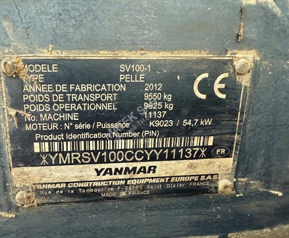 Yanmar SV 100 leasing Yanmar SV 100: obrázek 15