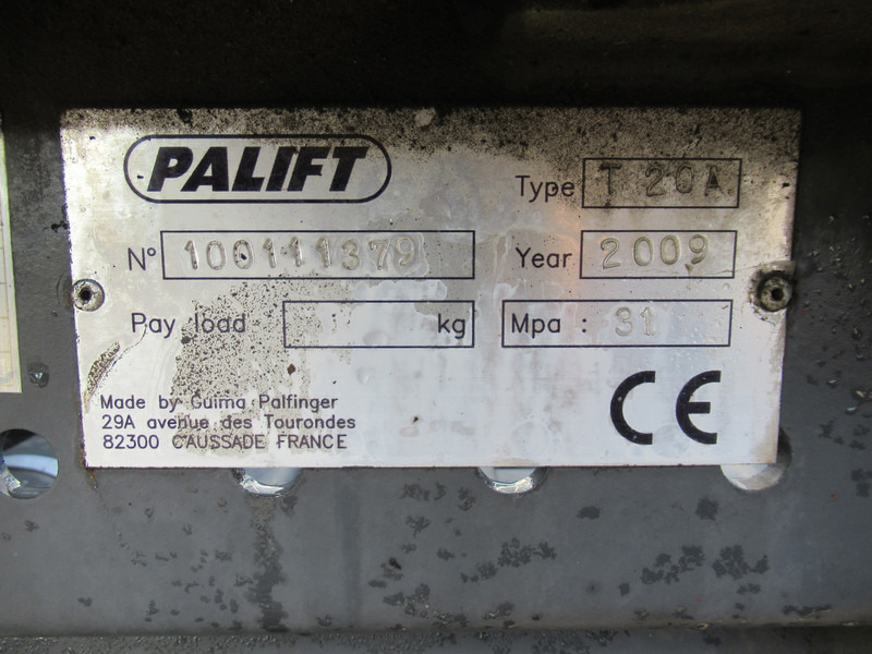 Hákový nosič kontejnerů, Auto s hydraulickou rukou DAF FAN CF75 310 Palfinger PK23002 + Palift T20A: obrázek 13