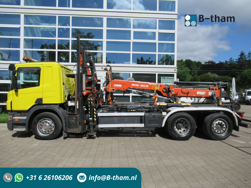 Scania P 340 B 6x2*4 VDL Haak - Kraan ATLAS 206.3E - Hákový nosič kontejnerů, Auto s hydraulickou rukou: obrázek 1 Scania P 340 B 6x2*4 VDL Haak - Kraan ATLAS 206.3E - Hákový nosič kontejnerů, Auto s hydraulickou rukou: obrázek 1