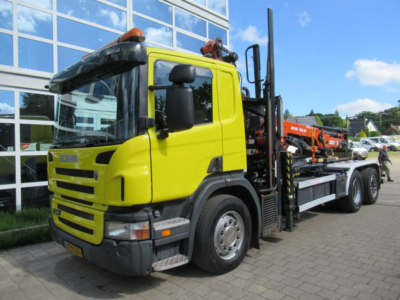 Scania P 340 B 6x2*4 VDL Haak - Kraan ATLAS 206.3E - Hákový nosič kontejnerů, Auto s hydraulickou rukou: obrázek 4 Scania P 340 B 6x2*4 VDL Haak - Kraan ATLAS 206.3E - Hákový nosič kontejnerů, Auto s hydraulickou rukou: obrázek 4