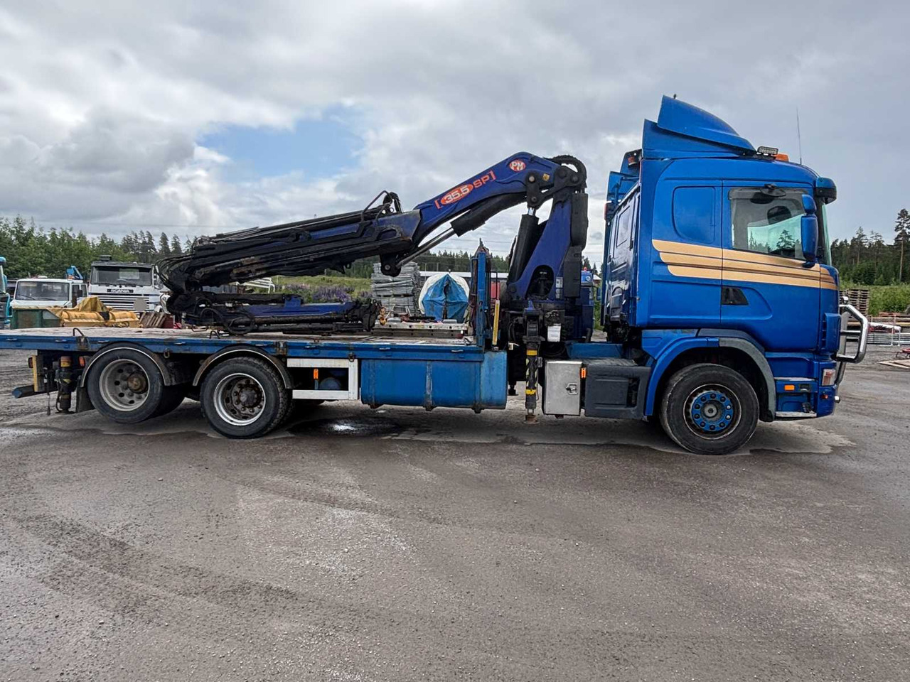 Truck Scania R 164 460 + crane PM 35.5 SP - Nákladní automobil valníkový/ Plošinový, Auto s hydraulickou rukou: obrázek 4 Truck Scania R 164 460 + crane PM 35.5 SP - Nákladní automobil valníkový/ Plošinový, Auto s hydraulickou rukou: obrázek 4