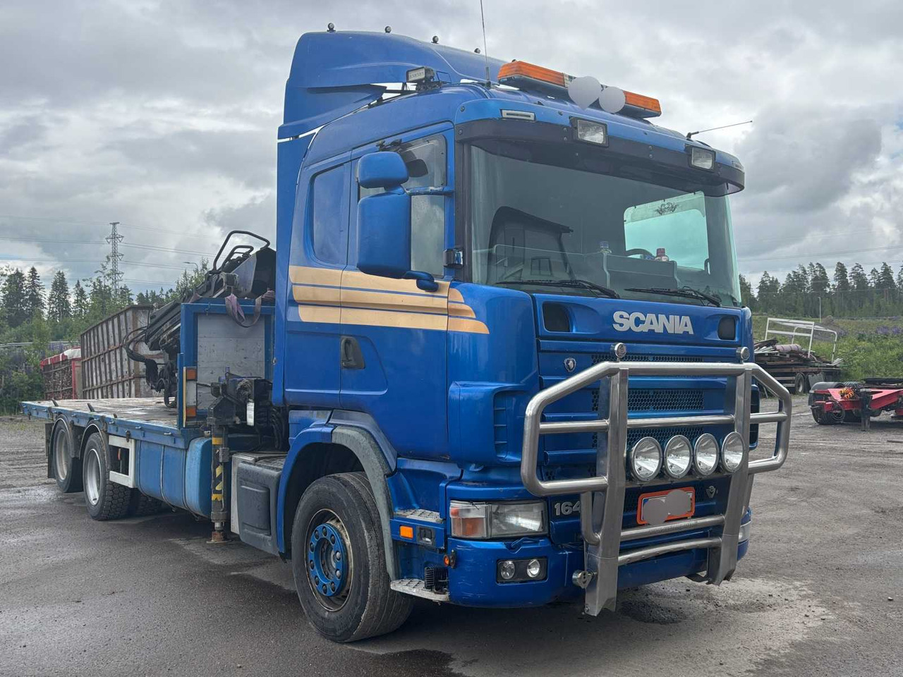 Truck Scania R 164 460 + crane PM 35.5 SP - Nákladní automobil valníkový/ Plošinový, Auto s hydraulickou rukou: obrázek 3 Truck Scania R 164 460 + crane PM 35.5 SP - Nákladní automobil valníkový/ Plošinový, Auto s hydraulickou rukou: obrázek 3
