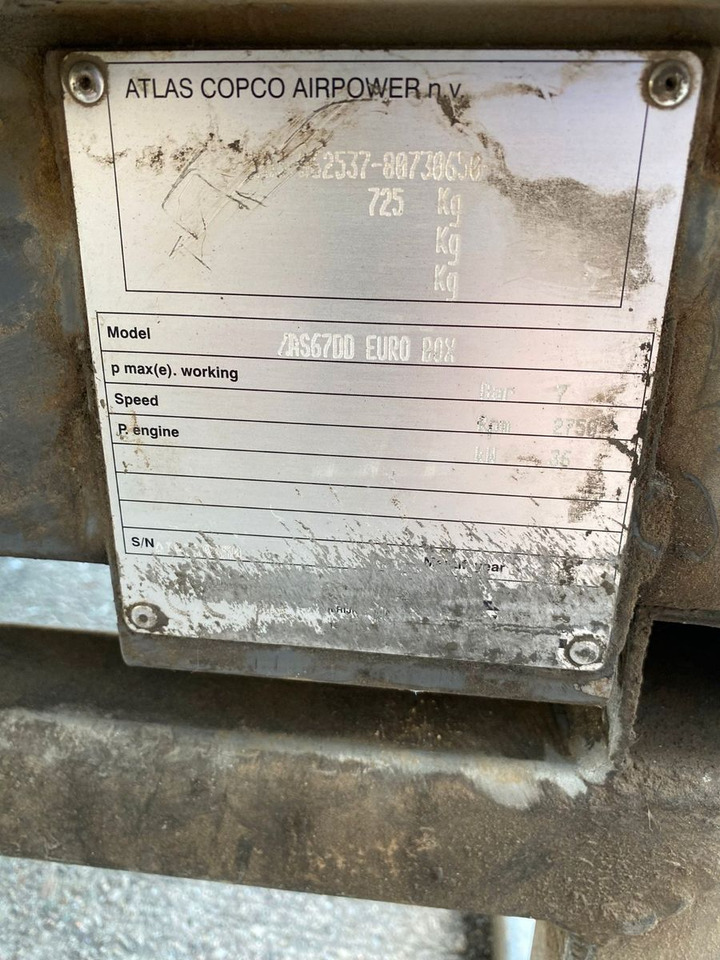 Atlas Copco Air Kompressor XAS67 G6,5 - Mobilní kompresor: obrázek 4 Atlas Copco Air Kompressor XAS67 G6,5 - Mobilní kompresor: obrázek 4