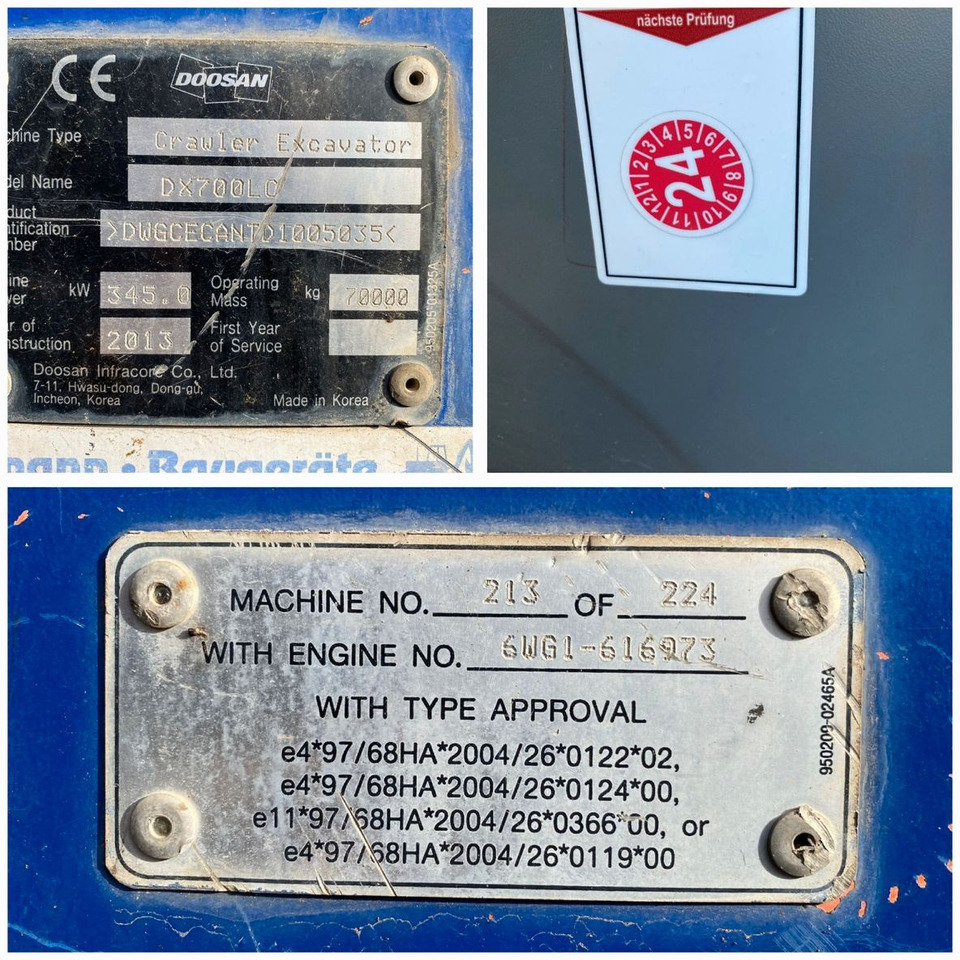 Doosan DX700 LC LO BIG Develon Kettenbagger TL + OQ120 - Pásové rýpadlo: obrázek 2 Doosan DX700 LC LO BIG Develon Kettenbagger TL + OQ120 - Pásové rýpadlo: obrázek 2
