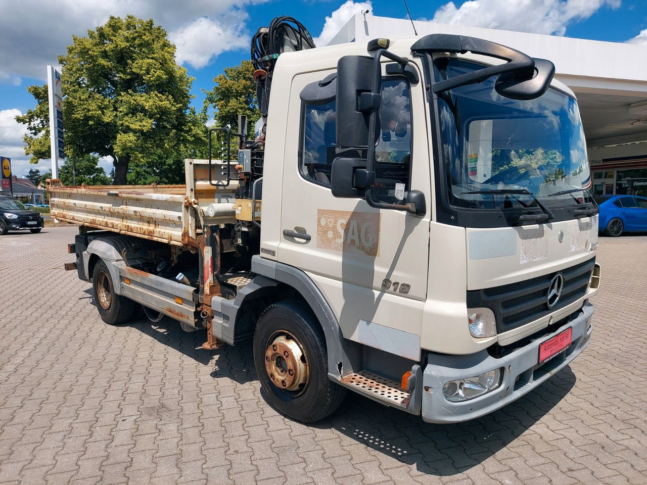 Mercedes-Benz Atego 2 918 3-Seiten Kipper KRAN TEREX 65.2 - Sklápěč, Auto s hydraulickou rukou: obrázek 1 Mercedes-Benz Atego 2 918 3-Seiten Kipper KRAN TEREX 65.2 - Sklápěč, Auto s hydraulickou rukou: obrázek 1