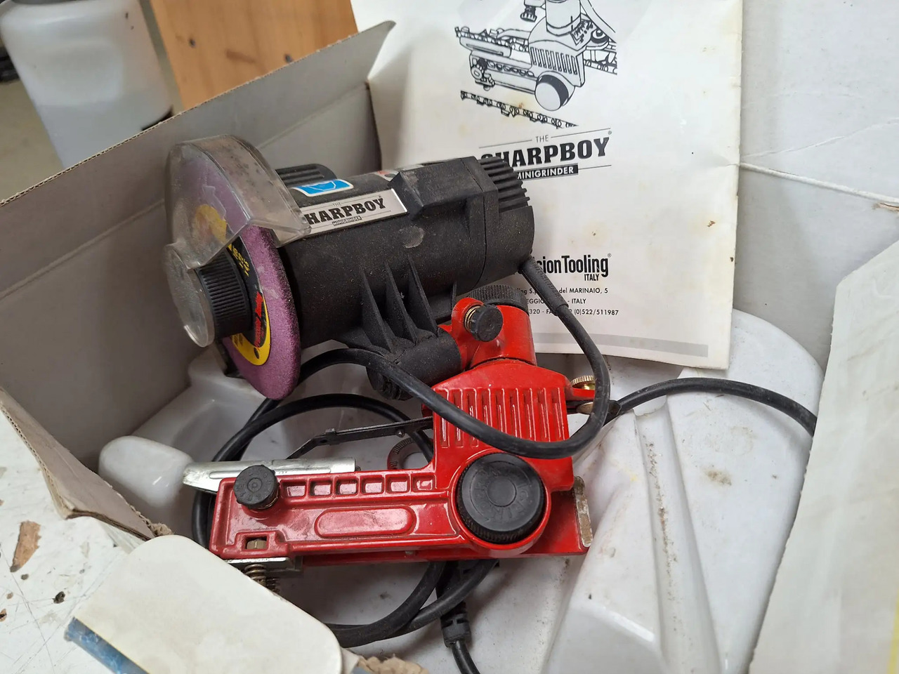 1 Stk. Kettenschärfmaschine (Sharpboy) - Nástroj/ Vybavení: obrázek 2 1 Stk. Kettenschärfmaschine (Sharpboy) - Nástroj/ Vybavení: obrázek 2