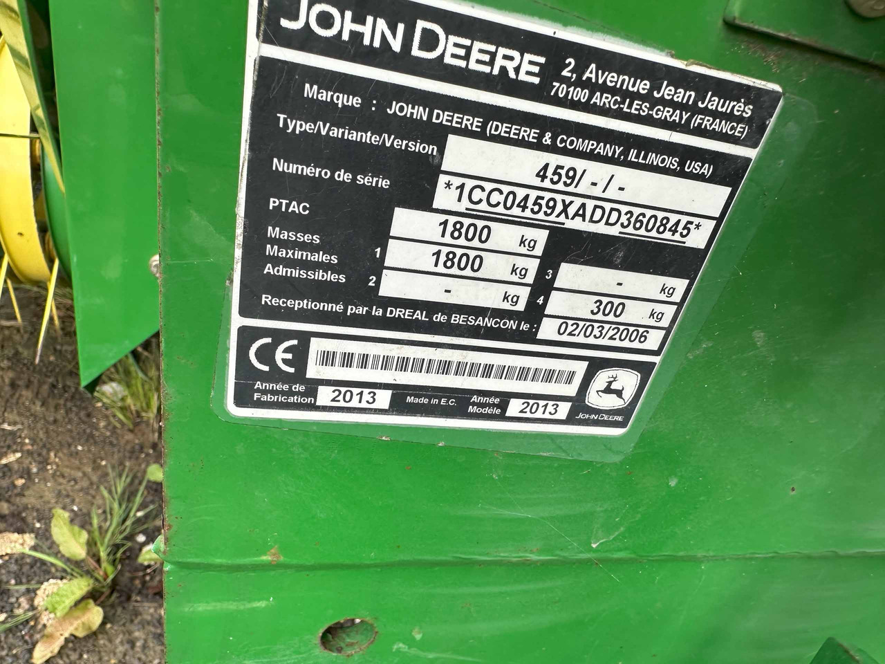 John Deere 459 baler - Lis na hranaté balíky: obrázek 5 John Deere 459 baler - Lis na hranaté balíky: obrázek 5