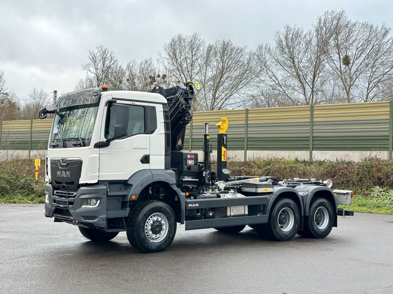 Hákový nosič kontejnerů, Auto s hydraulickou rukou MAN TGS 33.440 6x6 BB Abrollkipper+Kran Hiab 228-6: obrázek 9
