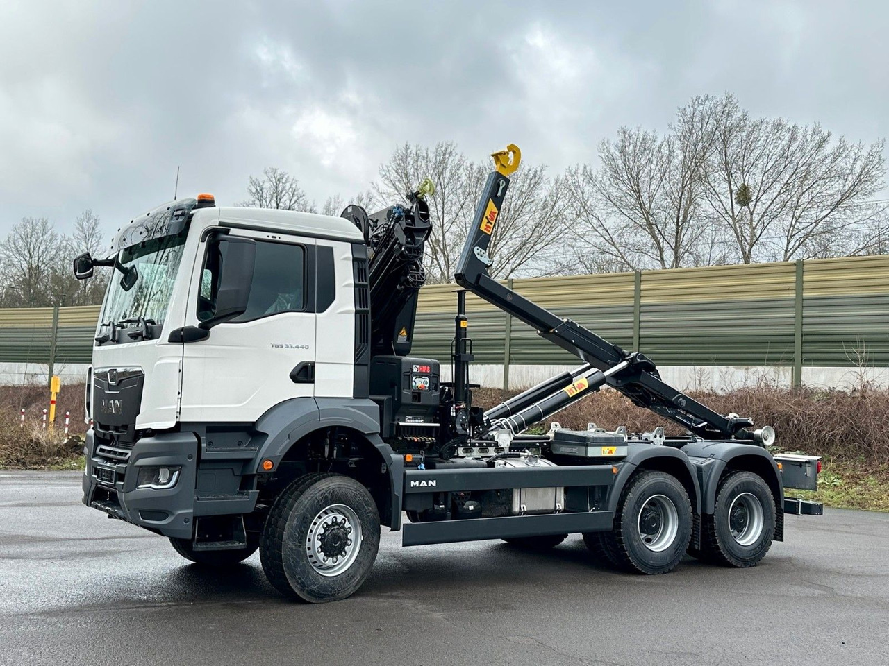 Hákový nosič kontejnerů, Auto s hydraulickou rukou MAN TGS 33.440 6x6 BB Abrollkipper+Kran Hiab 228-6: obrázek 14