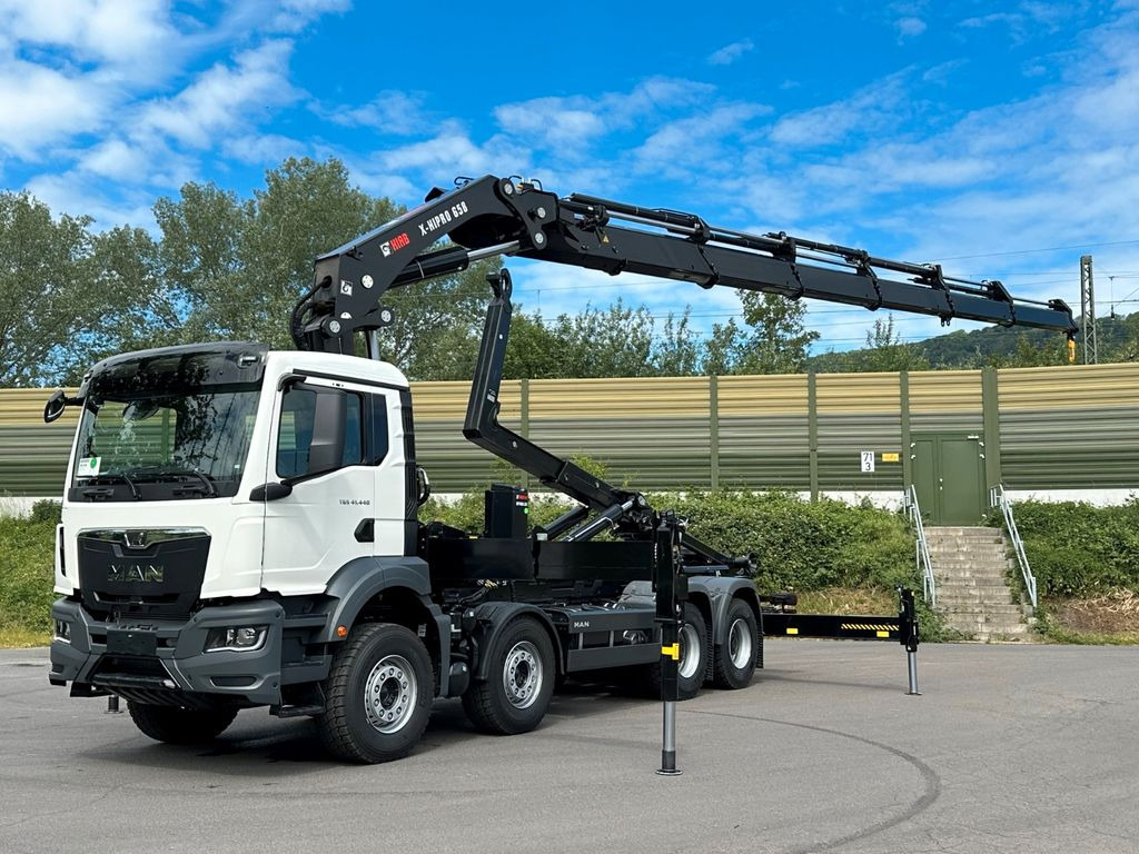 MAN TGS 35.520 8x4 Abrollkipper + Kran HIAB 658E6 - Hákový nosič kontejnerů, Auto s hydraulickou rukou: obrázek 1 MAN TGS 35.520 8x4 Abrollkipper + Kran HIAB 658E6 - Hákový nosič kontejnerů, Auto s hydraulickou rukou: obrázek 1