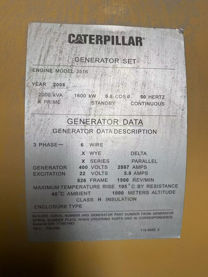 Elektrický generátor CATPILLAR 3516C: obrázek 10