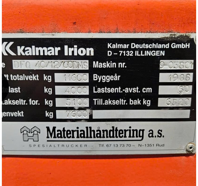 Kalmar DFQ 40 - Boční vozík: obrázek 3 Kalmar DFQ 40 - Boční vozík: obrázek 3