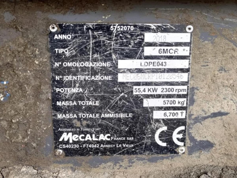 Mecalac 6MCR - Mini rýpadlo: obrázek 5 Mecalac 6MCR - Mini rýpadlo: obrázek 5