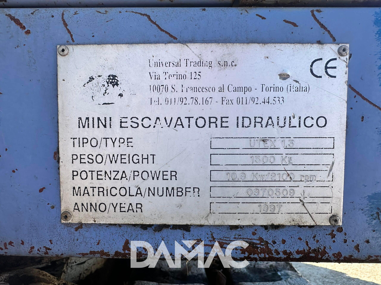 Mini rýpadlo UTEX 1.3: obrázek 12 Mini rýpadlo UTEX 1.3: obrázek 12