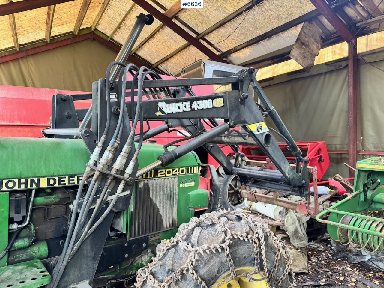 Traktor 1985 John Deere 2040 4x4 m/ Frontlaster.: obrázek 8