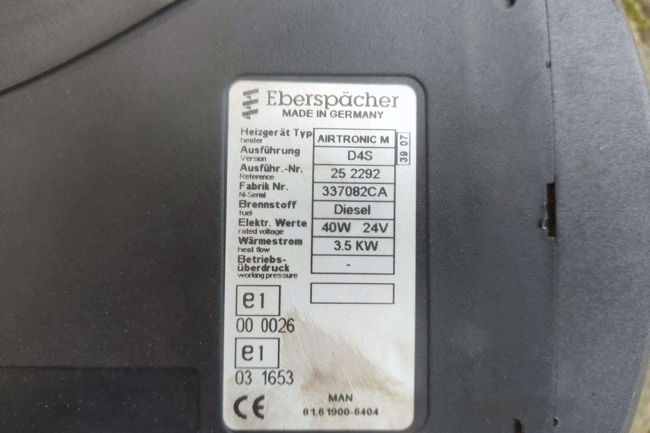 MAN auxiliary heater TESTED D4S - Topení/ Ventilace pro Nákladní auto: obrázek 5 MAN auxiliary heater TESTED D4S - Topení/ Ventilace pro Nákladní auto: obrázek 5
