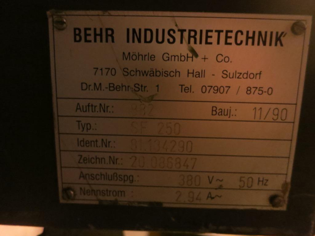 Behr SF 250 - Obráběcí stroj: obrázek 5 Behr SF 250 - Obráběcí stroj: obrázek 5